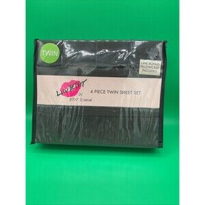 New Betsey Johnson,Luv Betsey, Brown 4 Piece Twin Sheet Set ~NIP